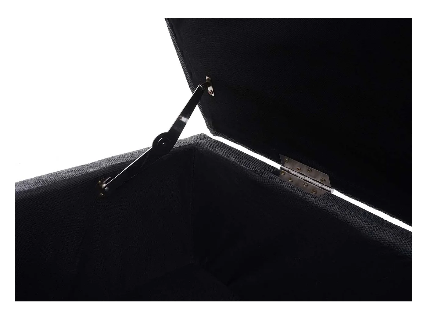 Banquette de rangement banc tissu grise 47 x 41 x 117 cm 04_0006454