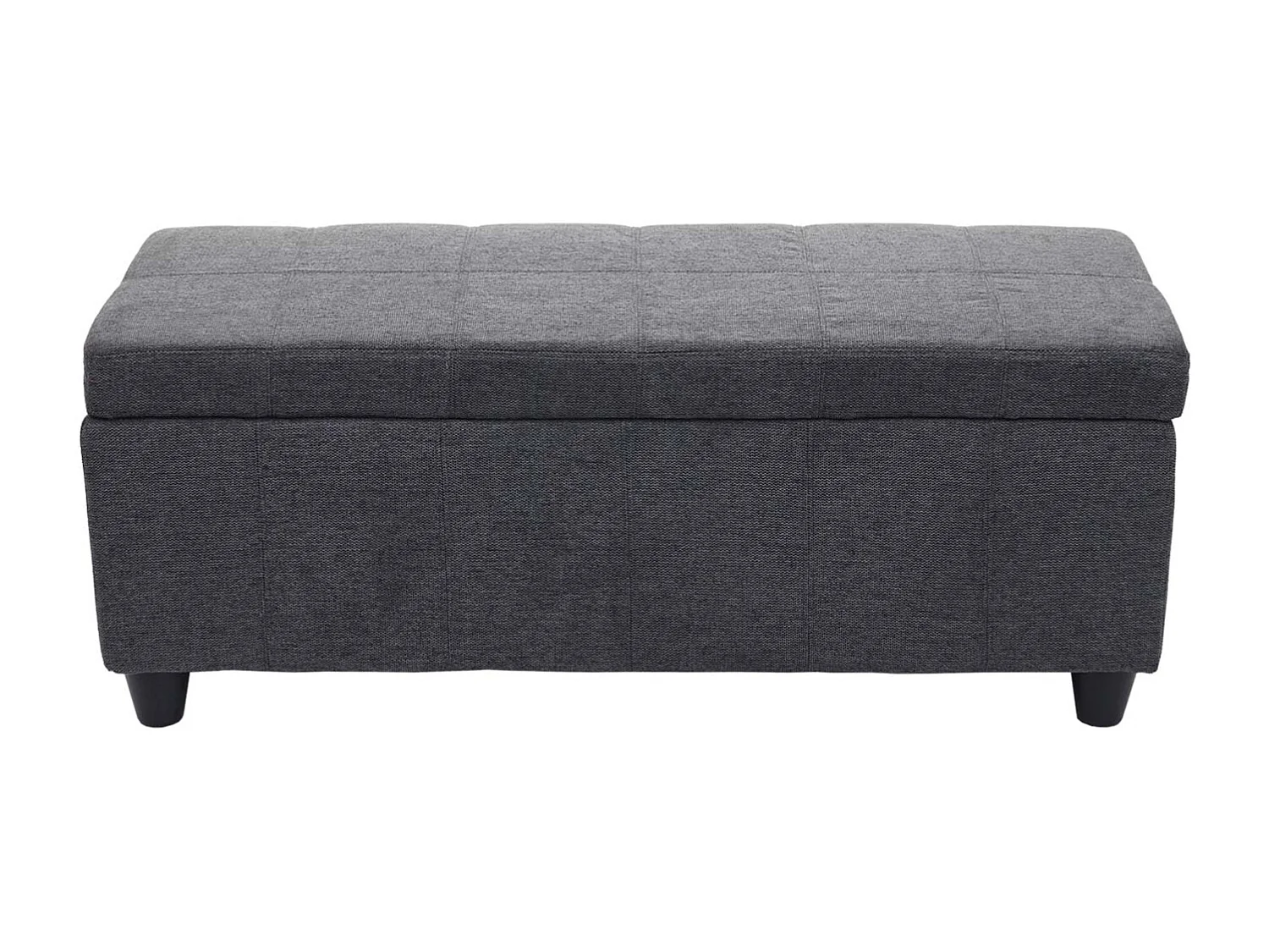 Banquette de rangement banc tissu grise 47 x 41 x 117 cm 04_0006454