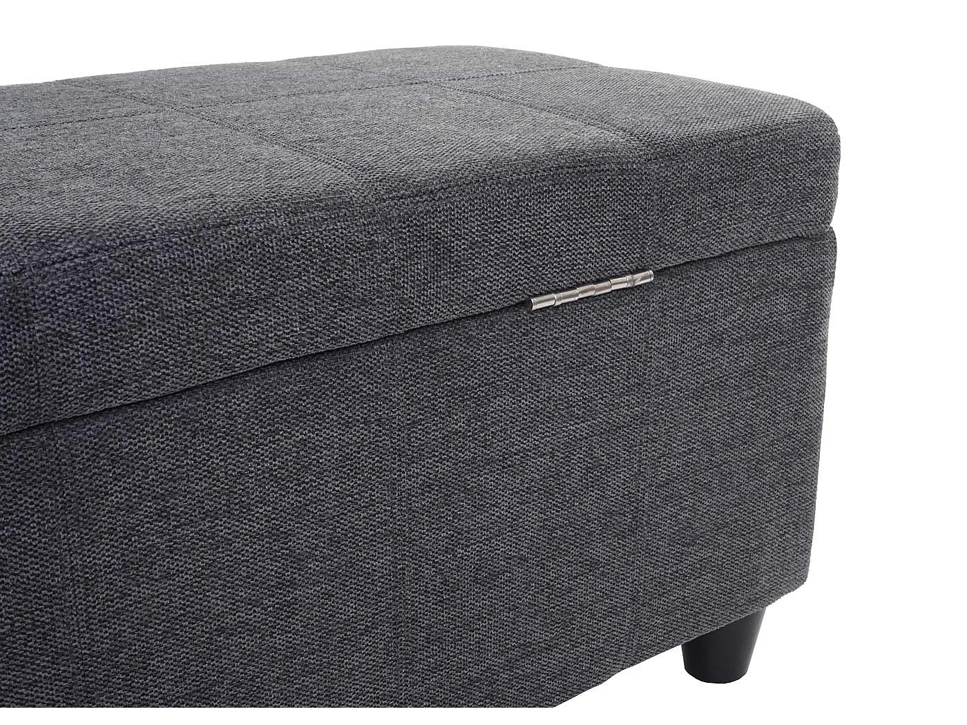 Banquette de rangement banc tissu grise 47 x 41 x 117 cm 04_0006454