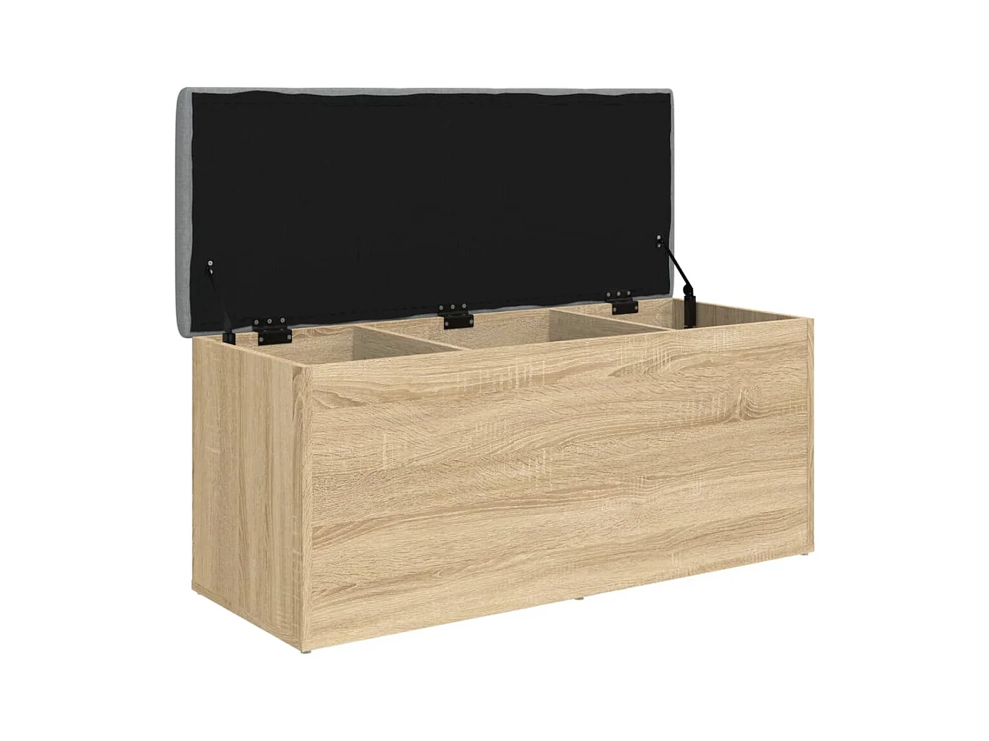 Banc banquette de rangement bois marron 102 x 42 x 45 cm DEC024747