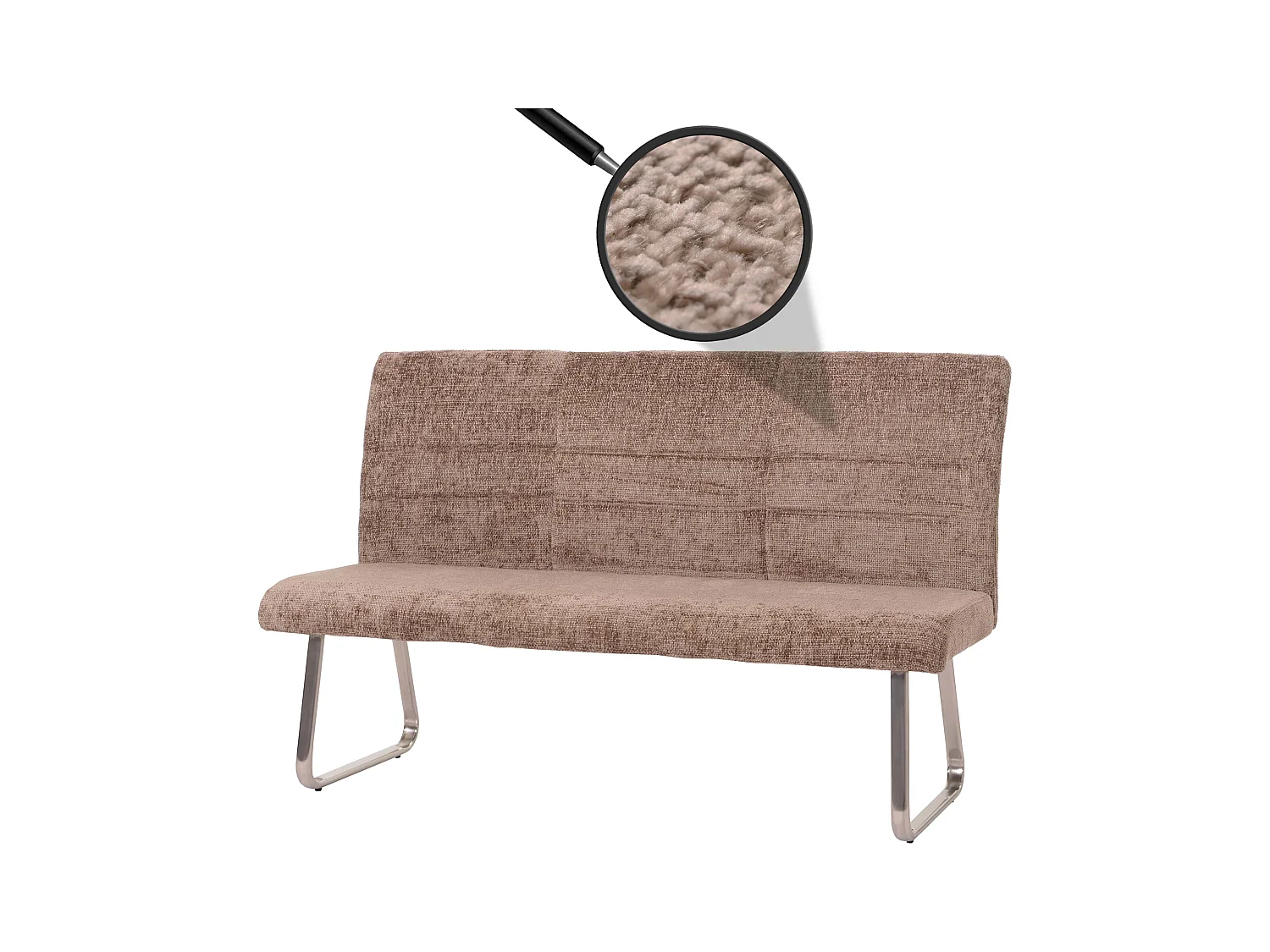 Banc canapé de salle argenté 160 x 65 x 100 cm 04_0005817