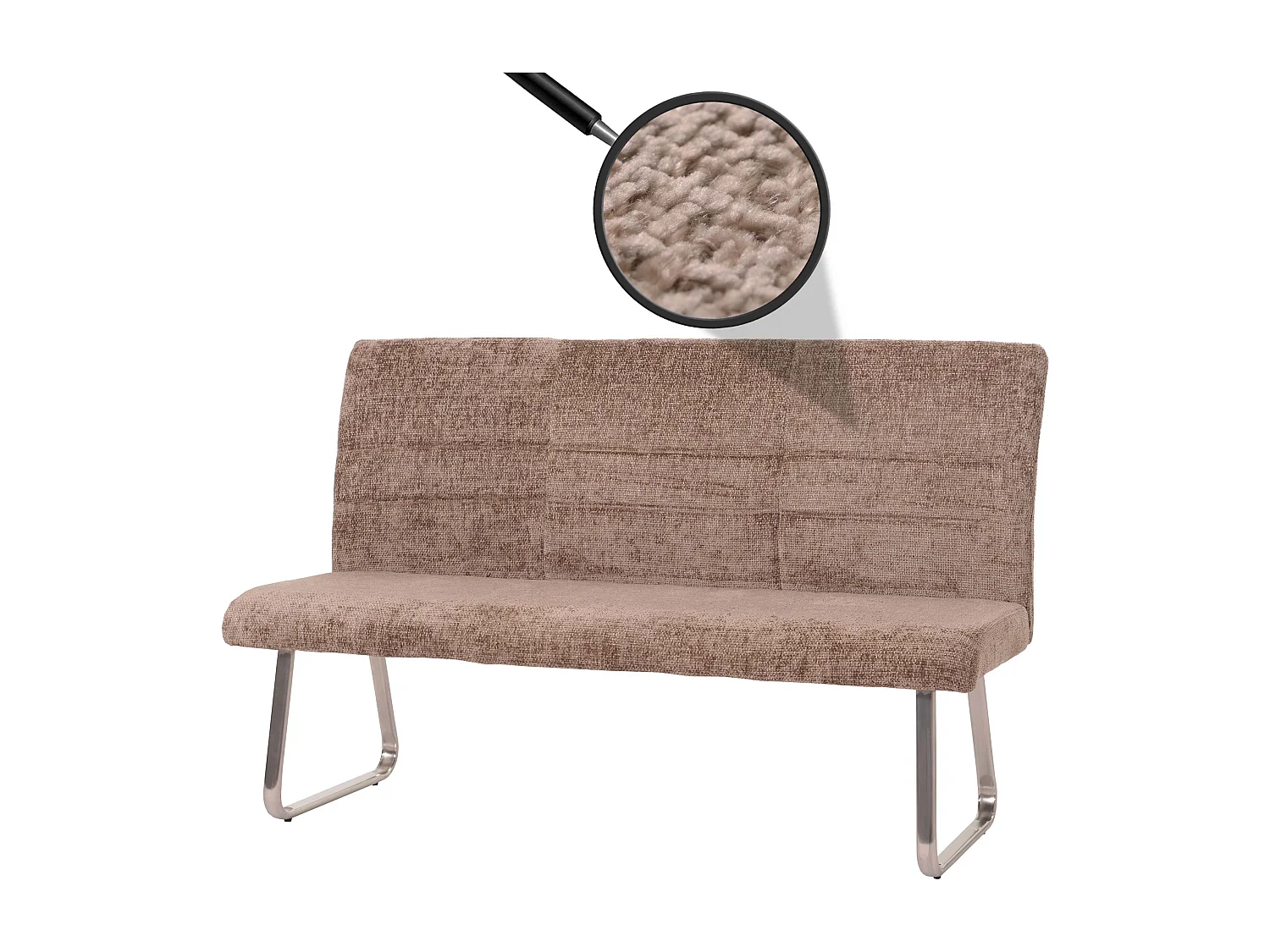 Banc canapé de salle argenté 160 x 65 x 100 cm 04_0005817