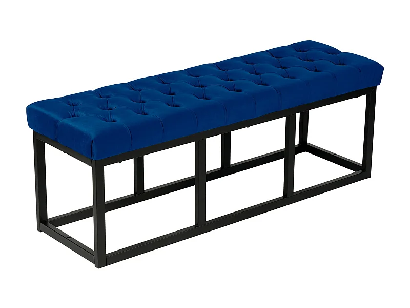 Banquette banc bout de métal bleue 120 x 37 x 42 cm 10_0003666