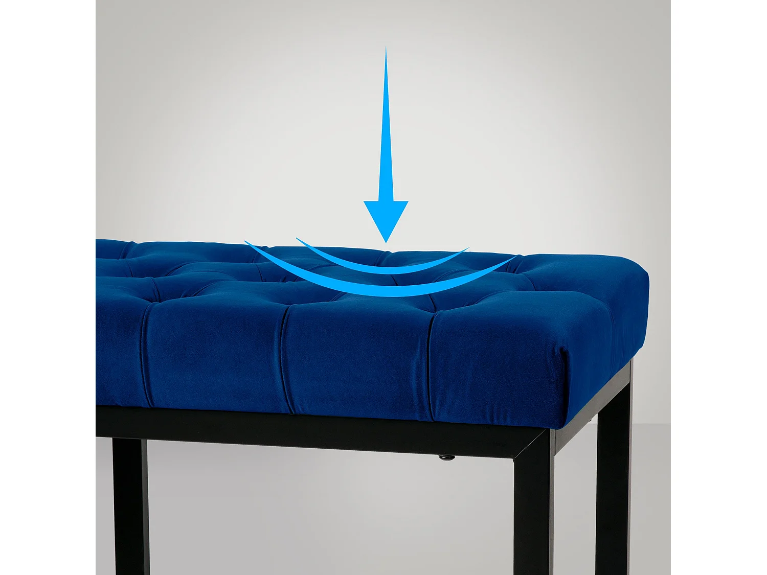 Banquette banc bout de métal bleue 120 x 37 x 42 cm 10_0003666