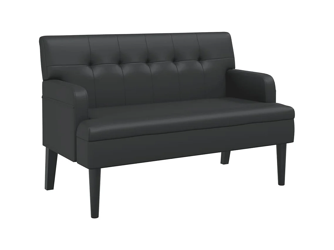 Banquette banc canapé avec bois marron 112 x 65.5 x 75 cm DEC024655