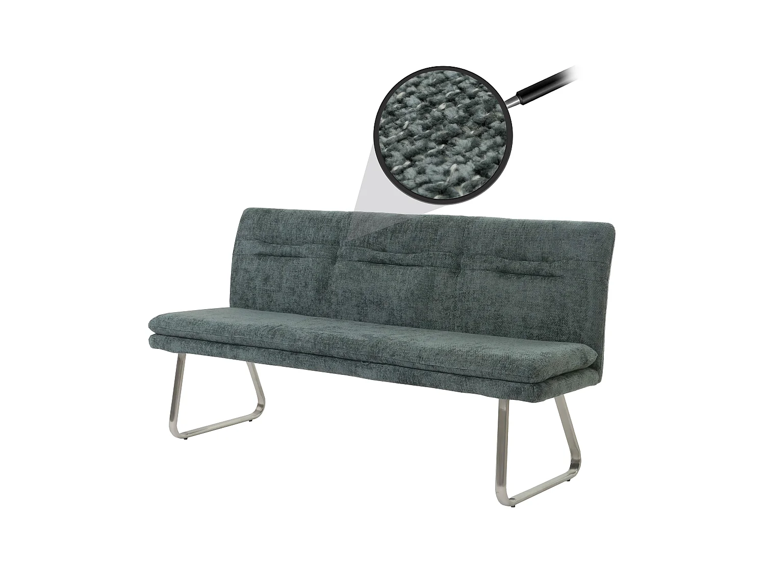 Banc de salle à argenté 180 x 58 x 93 cm 04_0005845