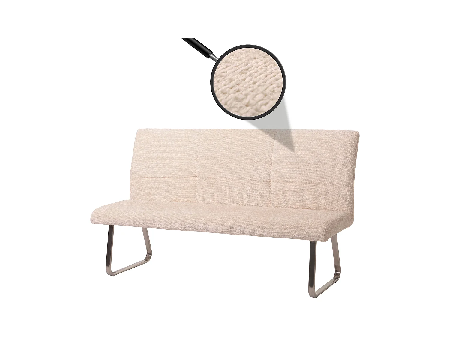 Banc canapé de salle argenté 180 x 65 x 99 cm 04_0005819