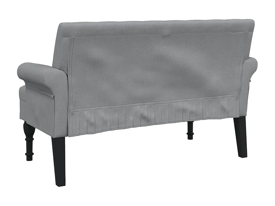 Banquette banc avec dossier tissu grise 120 x 62 x 75.5 cm DEC024646
