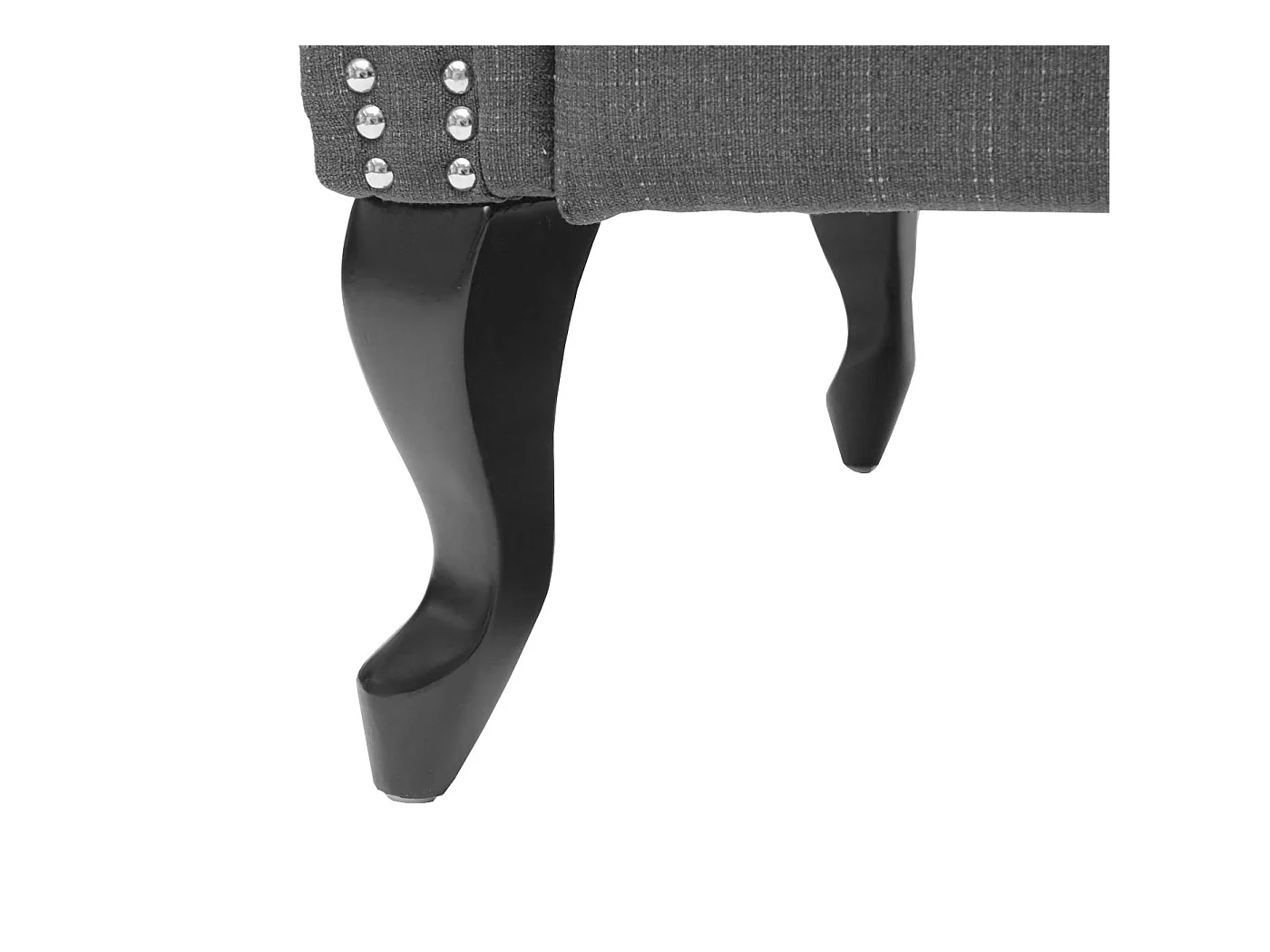 Tabouret repose-pieds Chesterfield capitonné tissu grise 77 x 47 x 39 cm 04_0003732