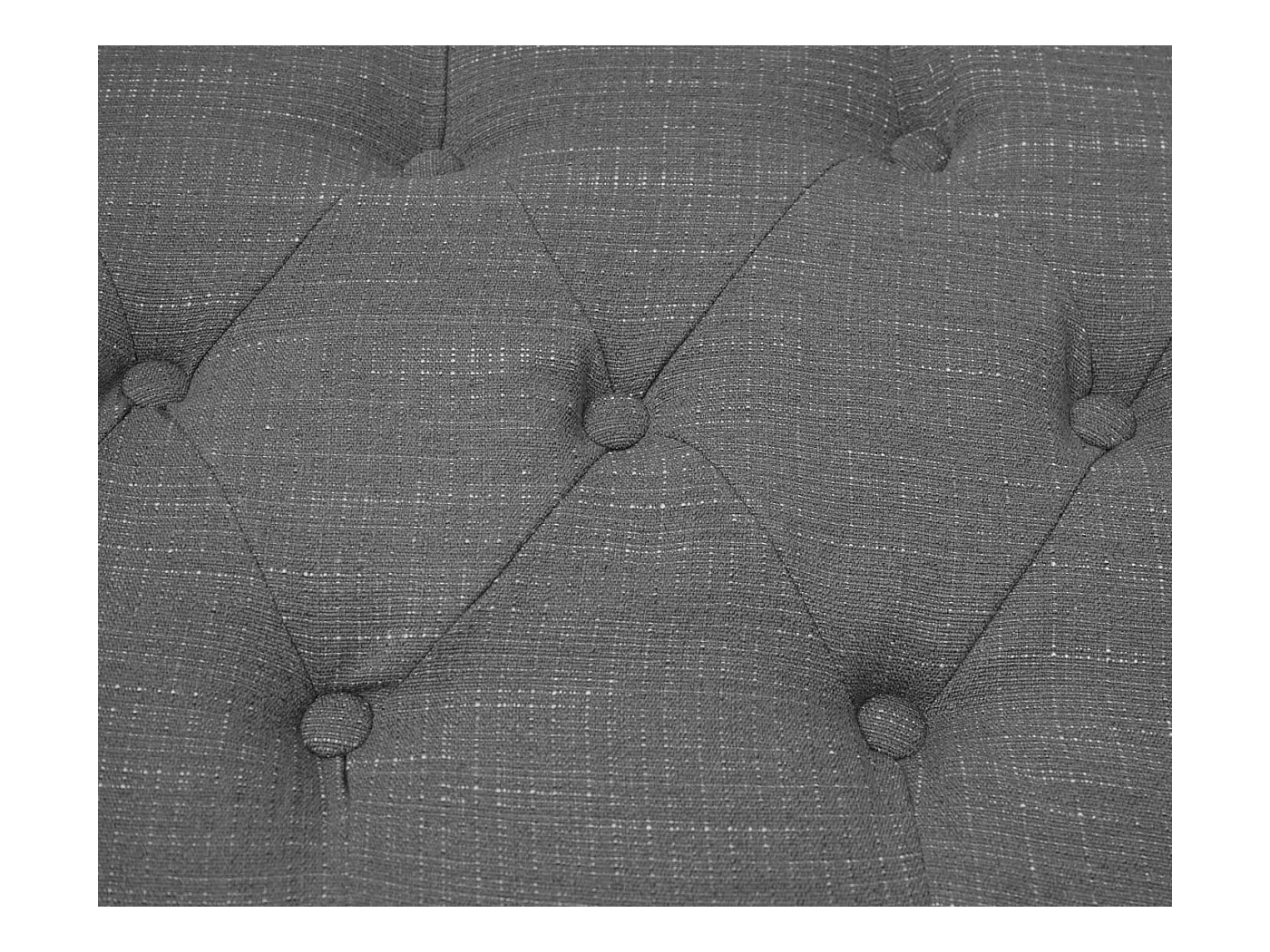 Tabouret repose-pieds Chesterfield capitonné tissu grise 77 x 47 x 39 cm 04_0003732