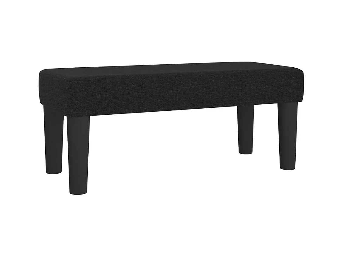 Banc bout de lit tissu noire 70 x 30 x 30 cm DEC024681