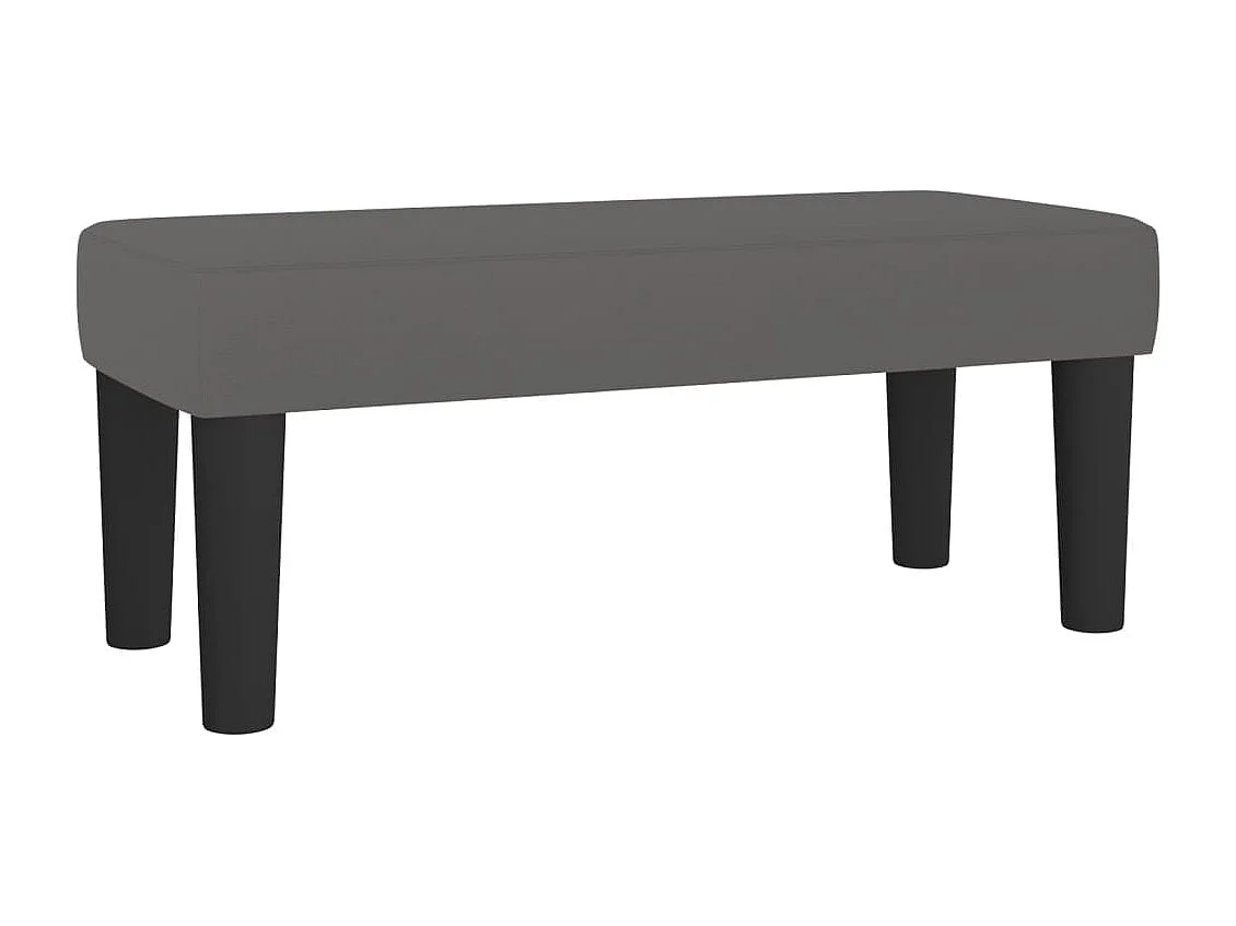 Banquette banc de lit PVC grise 70 x 30 x 30 cm DEC024671