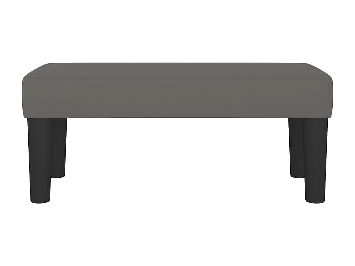 Banquette banc de lit PVC grise 70 x 30 x 30 cm DEC024671