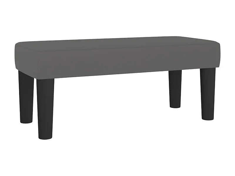 Banquette banc de lit PVC grise 70 x 30 x 30 cm DEC024671