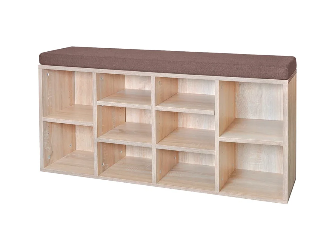 Banc banquette de rangement marron 103 x 30 x 48 cm DEC024811