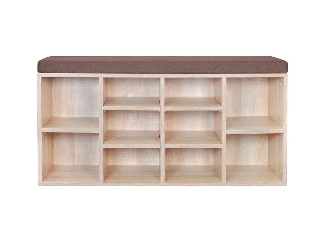 Banc banquette de rangement marron 103 x 30 x 48 cm DEC024811