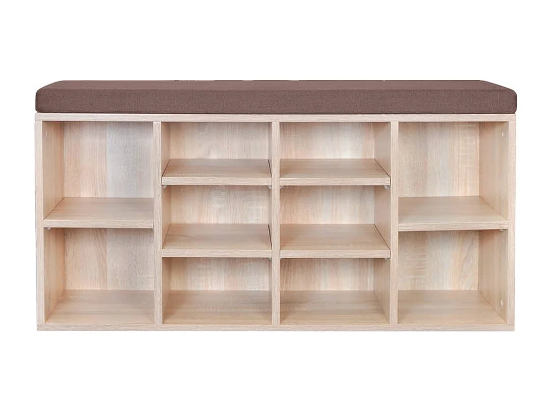 Banc banquette de rangement marron 103 x 30 x 48 cm DEC024811