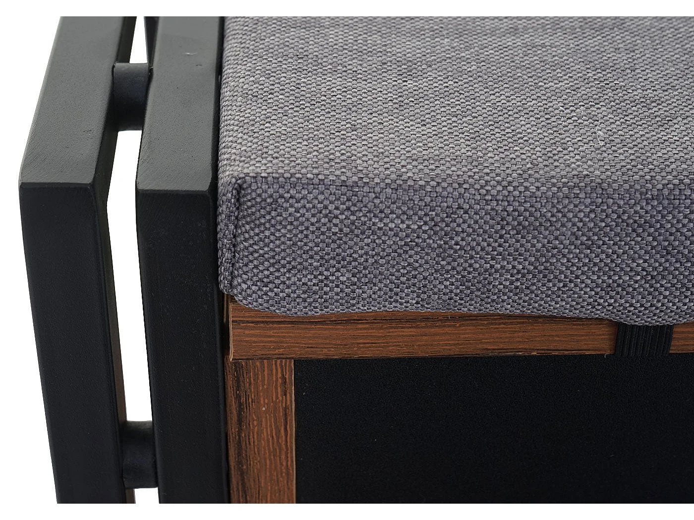 Banquette commode à chaussures métal beige 110 x 30 x 53 cm 04_0001148