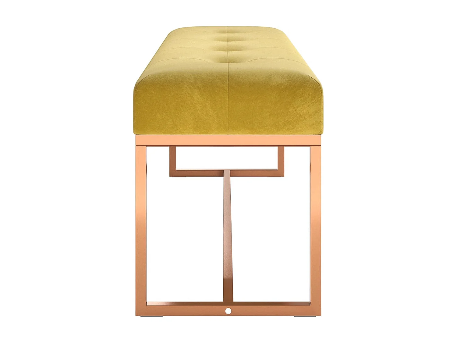 Banc banquette bout de métal jaune 110 x 36 x 45 cm DEC024813