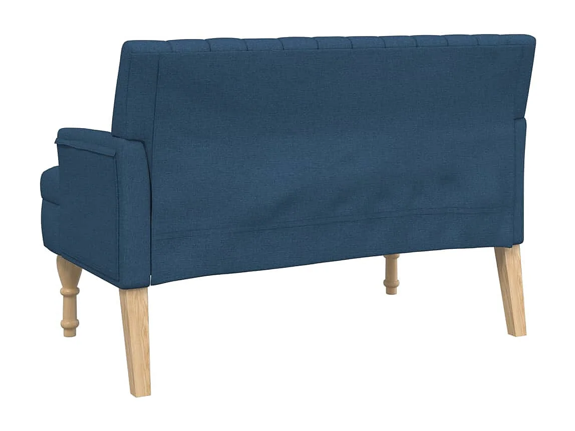 Banquette banc avec coussins tissu bleue 113 x 64.5 x 75.5 cm DEC024628