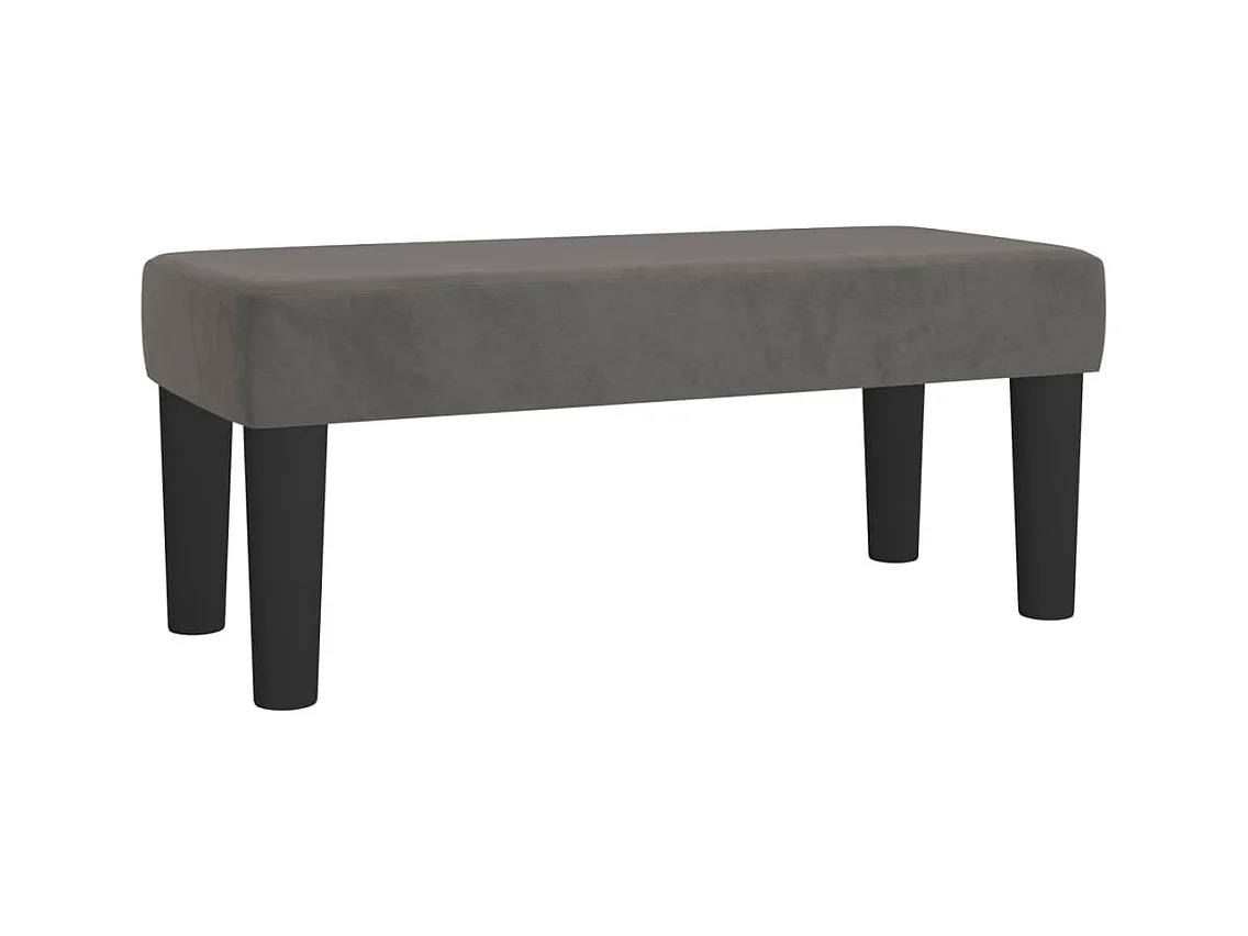 Banquette banc design classique effet bois grise 70 x 30 x 30 cm DEC024674