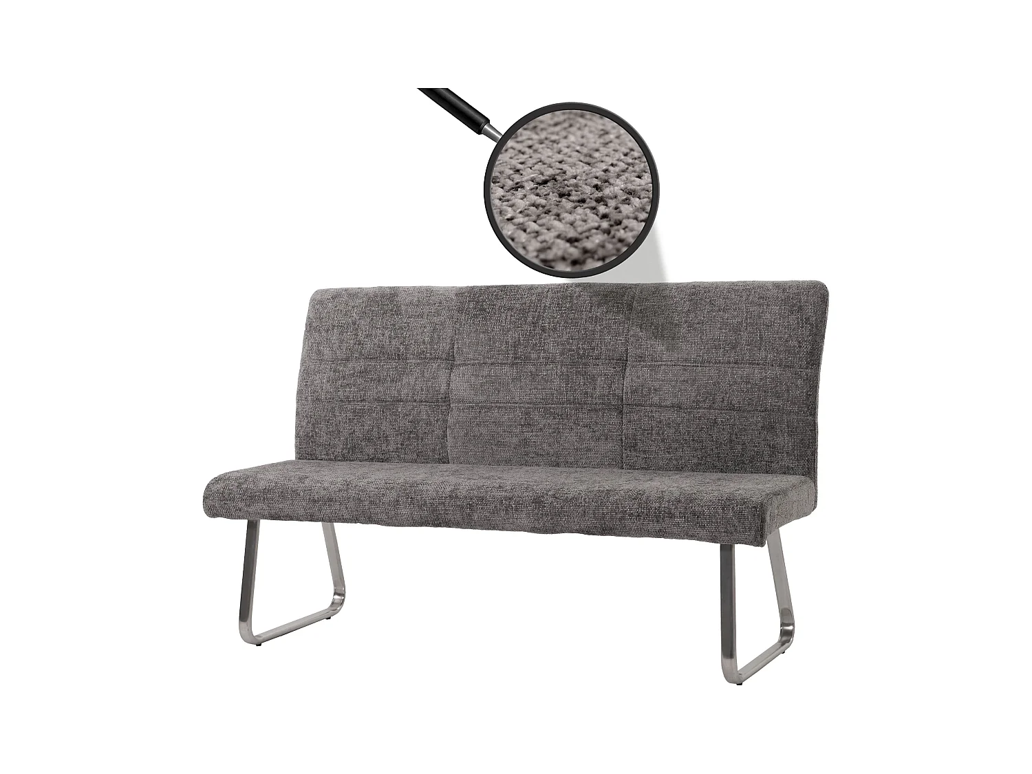 Banc canapé de salle argenté 65 x 33 x 163 cm 04_0005816