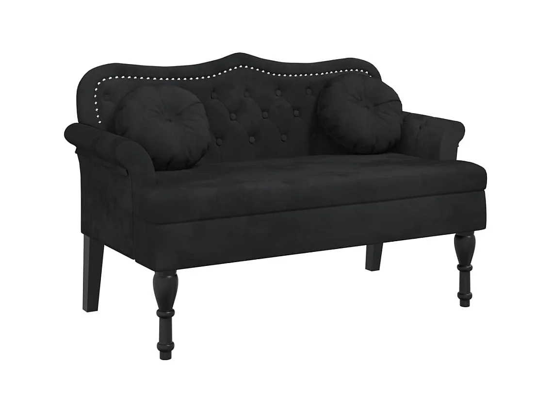 Banquette banc canapé avec noire 120.5 x 65 x 75 cm DEC024634