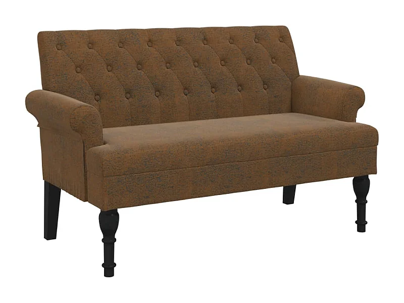 Banquette banc avec dossier PVC marron 120 x 62 x 75.5 cm DEC024653