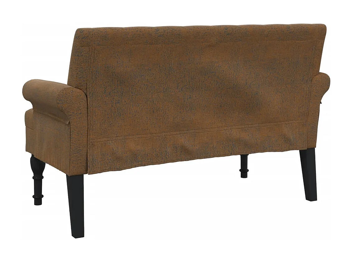 Banquette banc avec dossier PVC marron 120 x 62 x 75.5 cm DEC024653