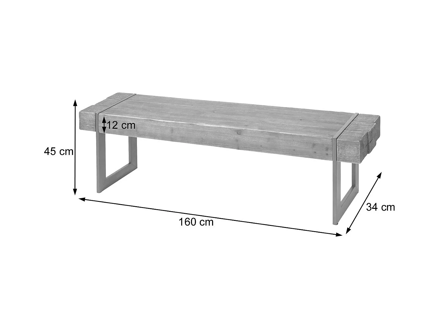 Banc de salle à bois marron 160 x 34 x 45 cm 04_0005841
