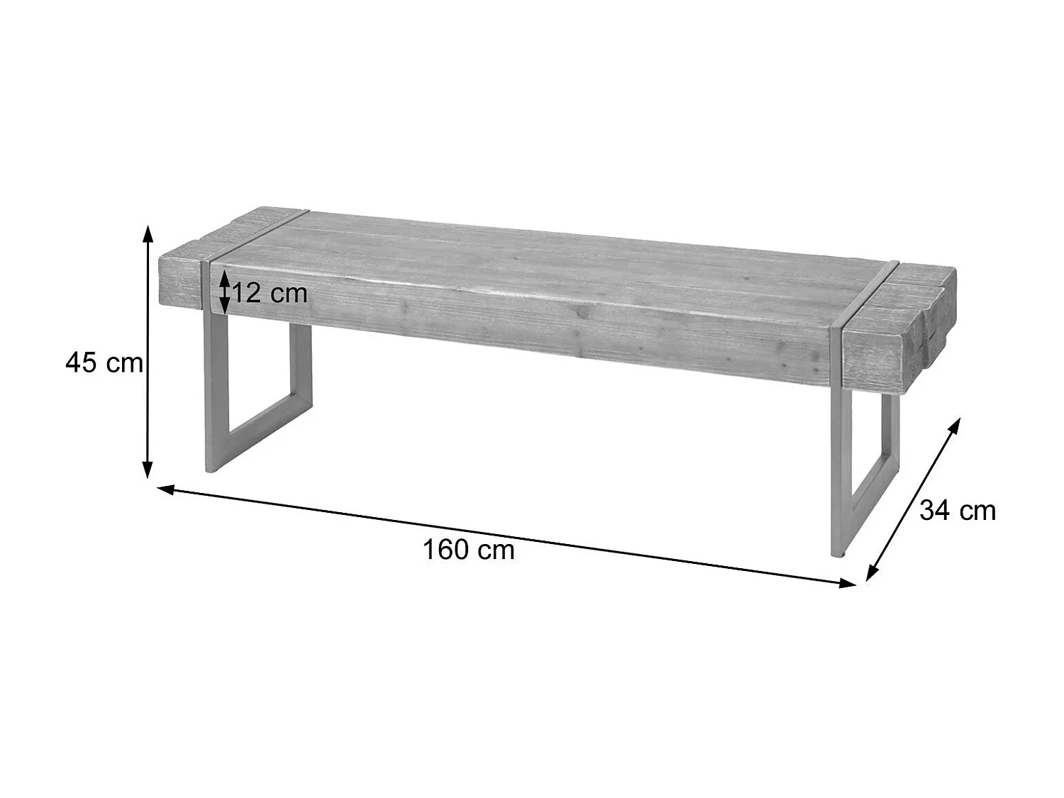 Banc de salle à bois marron 160 x 34 x 45 cm 04_0005841