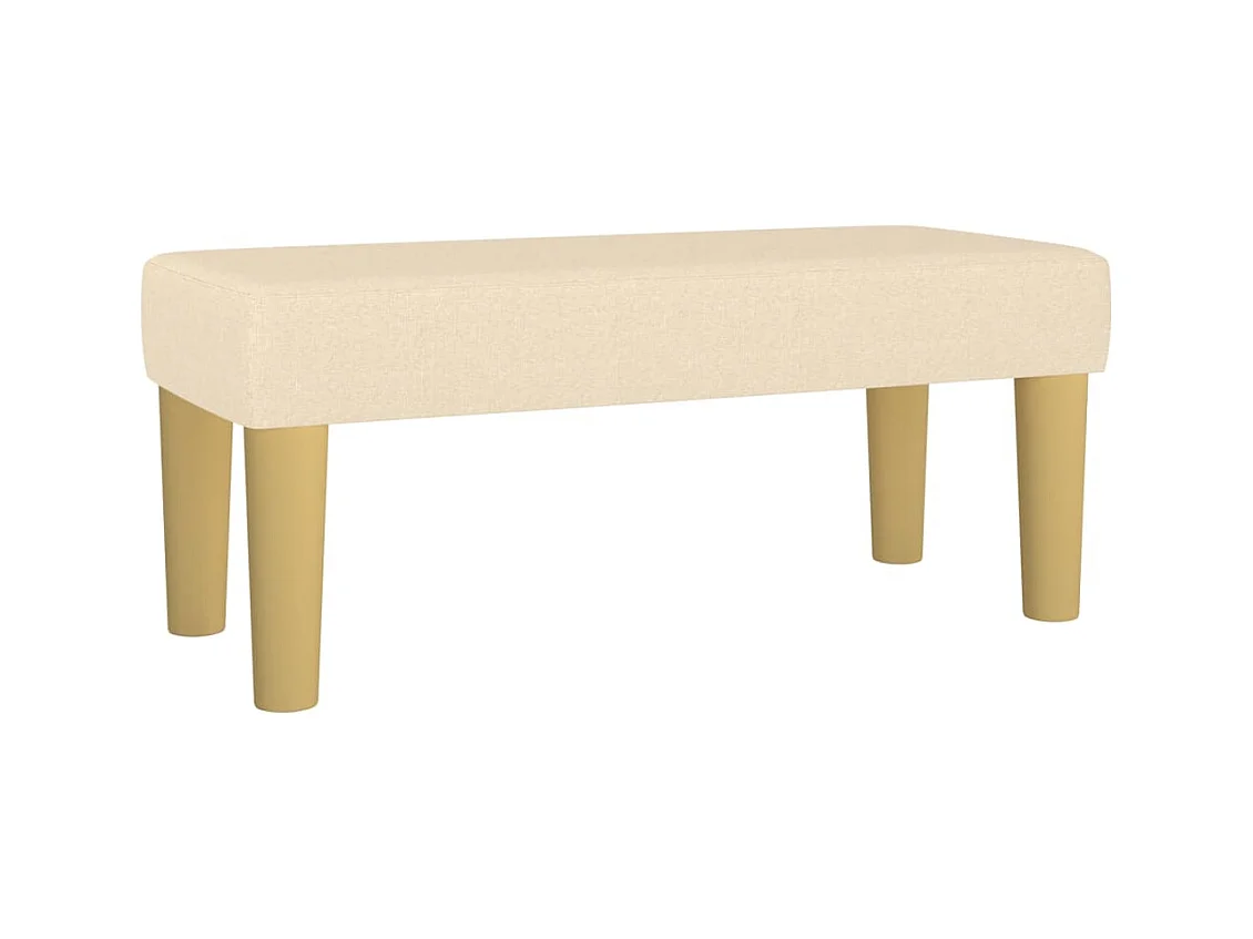 Banc bout de lit effet bois crème 70 x 30 x 30 cm DEC024668