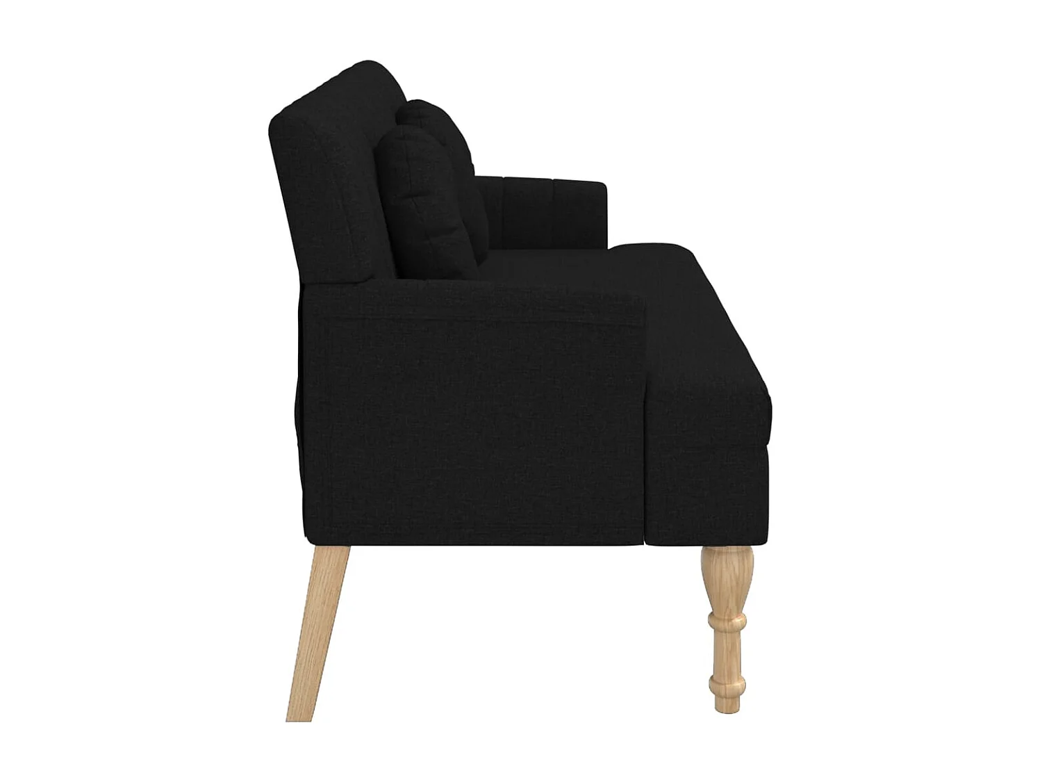 Banc canapé avec coussins tissu noire 113 x 64.5 x 75.5 cm DEC024633