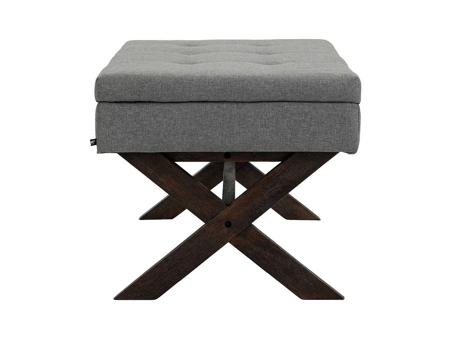 Banquette bout de lit tissu grise 98 x 57 x 51 cm 10_0003656