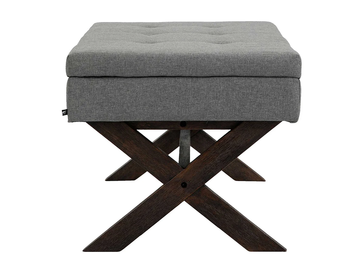 Banquette bout de lit tissu grise 98 x 57 x 51 cm 10_0003656