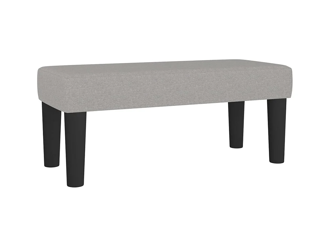 Banc de bout de tissu grise 70 x 30 x 30 cm DEC024672