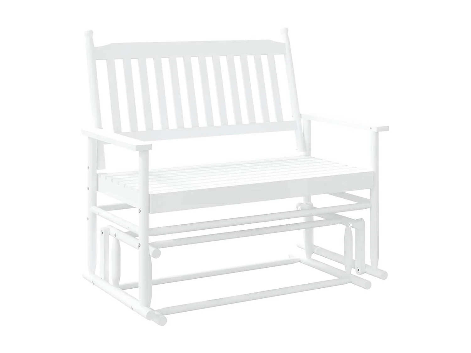 Banc à bascule de bois blanche 118 x 70 x 104.5 cm DEC028712