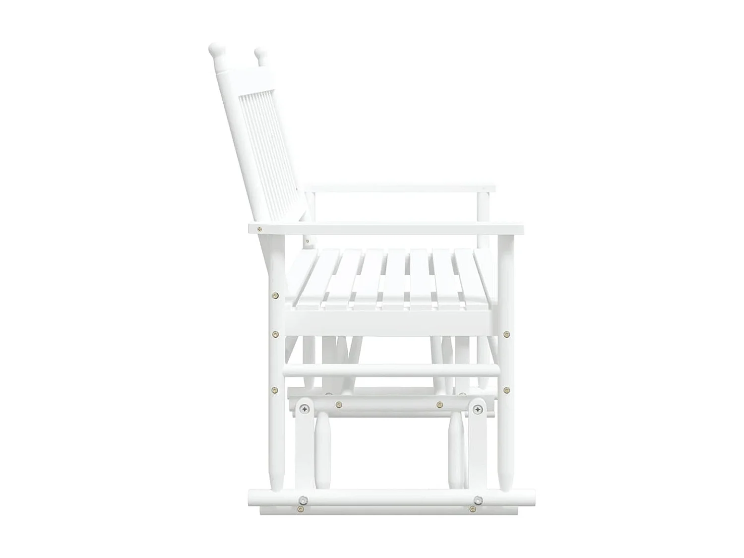 Banc à bascule de bois blanche 118 x 70 x 104.5 cm DEC028712