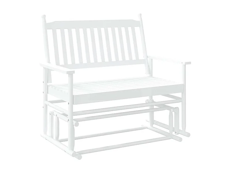 Banc à bascule de bois blanche 118 x 70 x 104.5 cm DEC028712