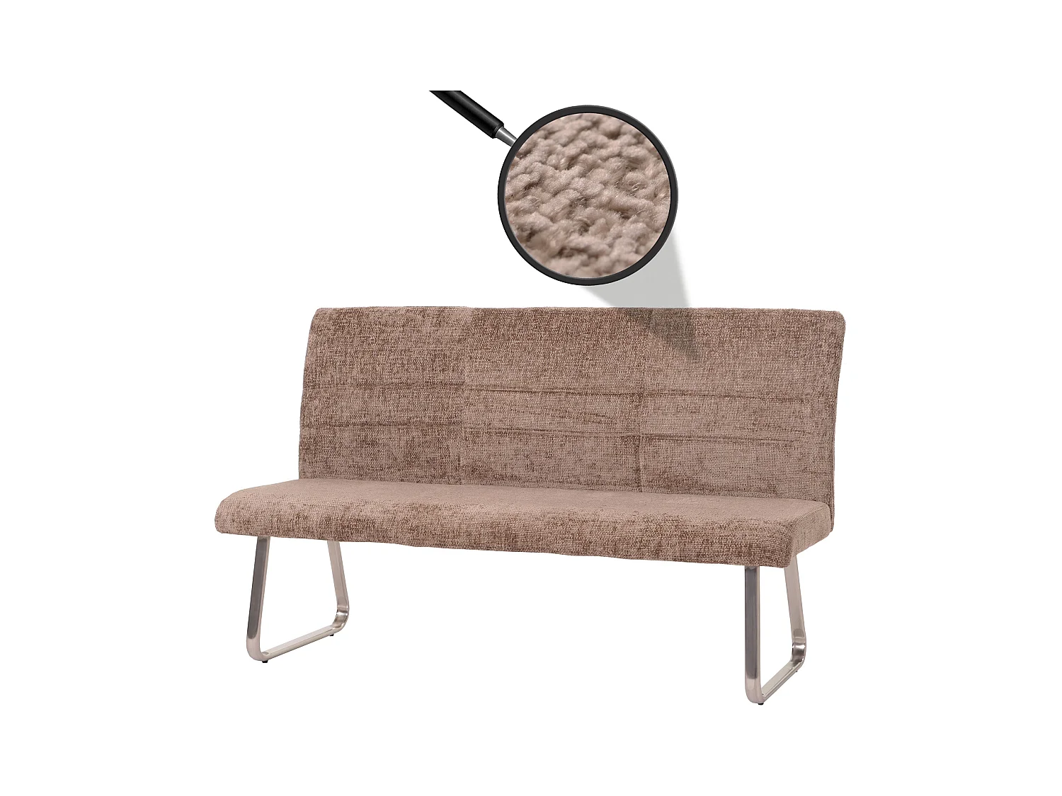 Banc canapé de salle tissu marron 180 x 65 x 99 cm 04_0005821