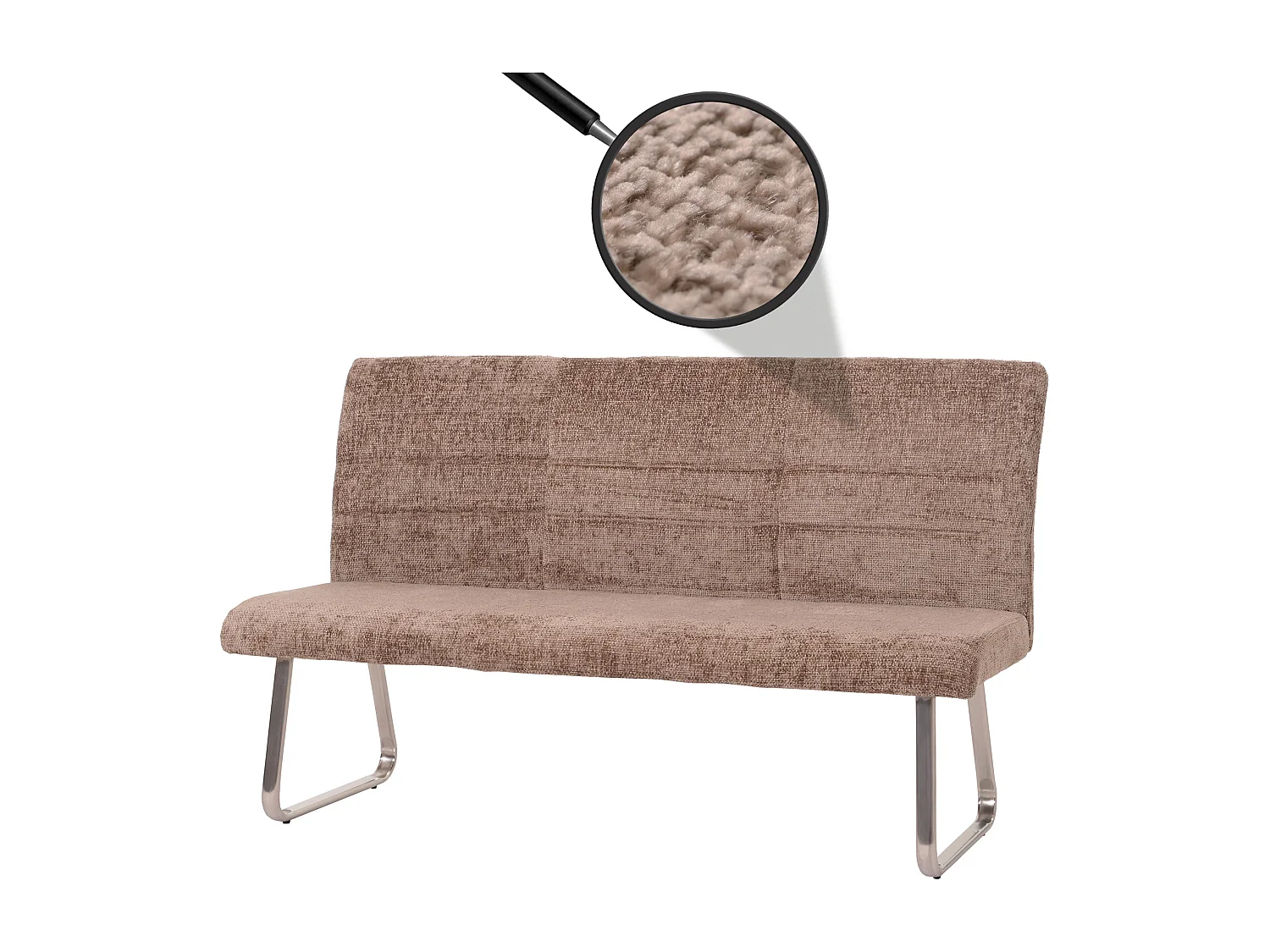 Banc canapé de salle tissu marron 180 x 65 x 99 cm 04_0005821