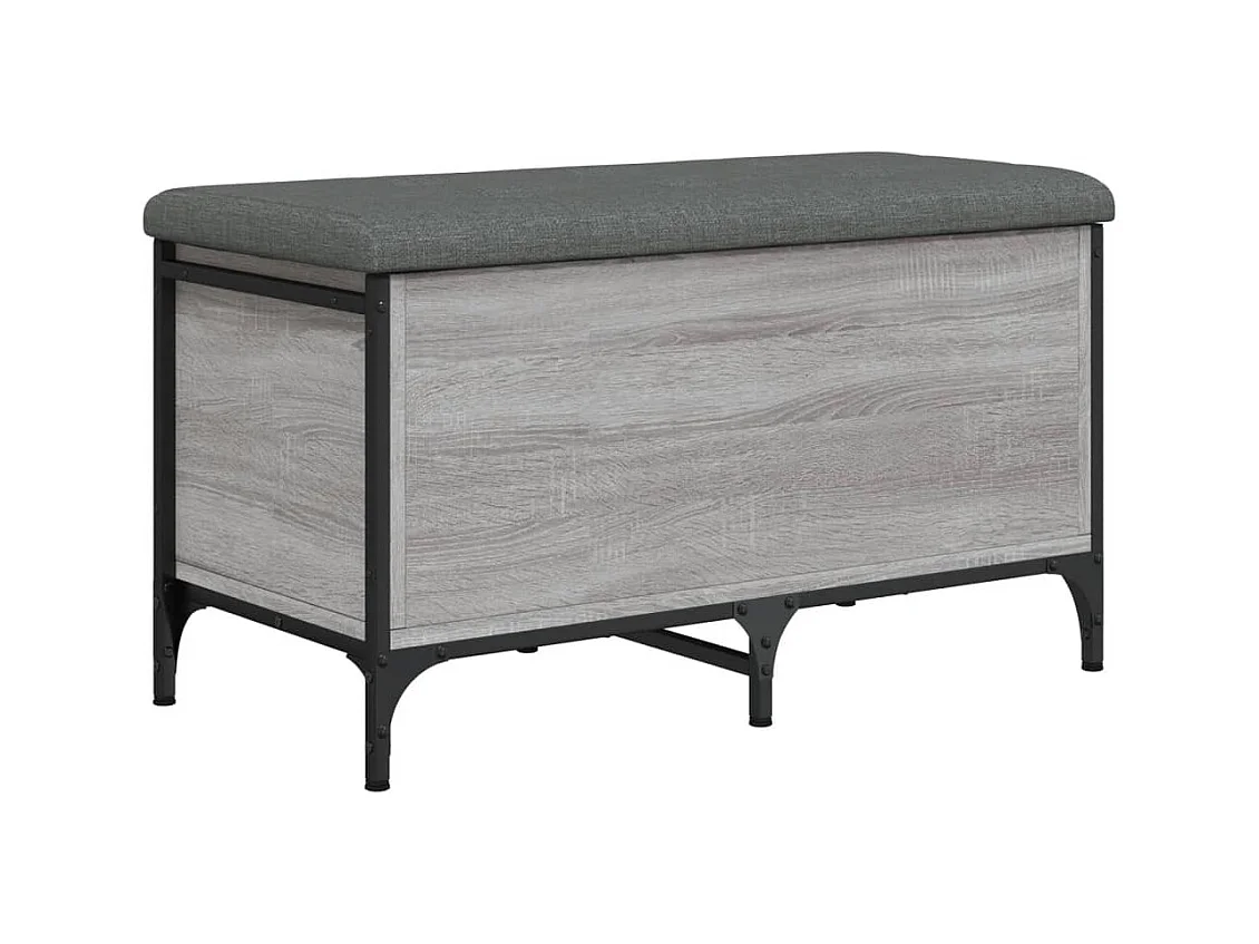 Banc banquette de rangement bois marron 82 x 42 x 45 cm DEC024807