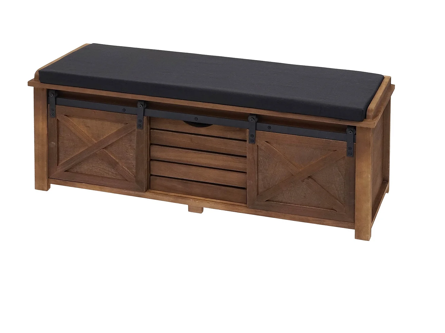 Banc avec compartiments de bois marron 102 x 33 x 43 cm 04_0001093