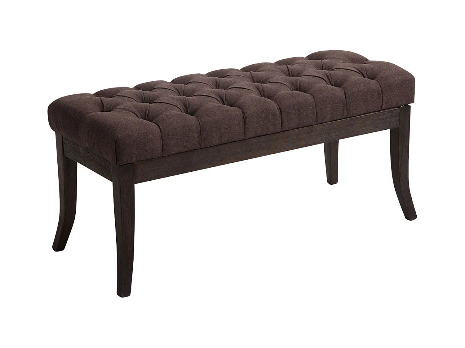Banc design Chesterfield 100 bois marron 100 x 38 x 46 cm 10_0003681
