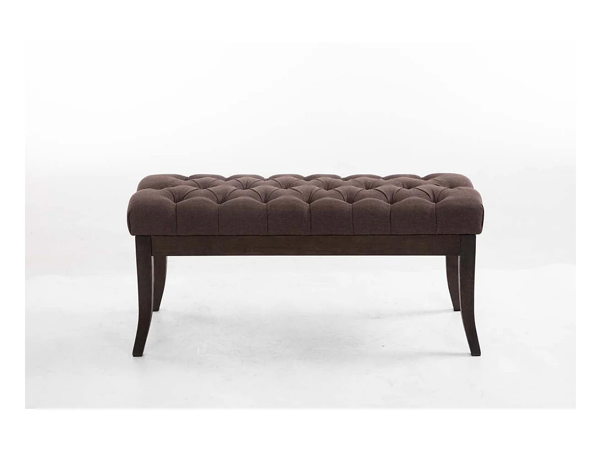 Banc design Chesterfield 100 bois marron 100 x 38 x 46 cm 10_0003681