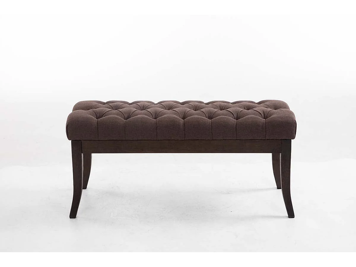 Banc design Chesterfield 100 bois marron 100 x 38 x 46 cm 10_0003681