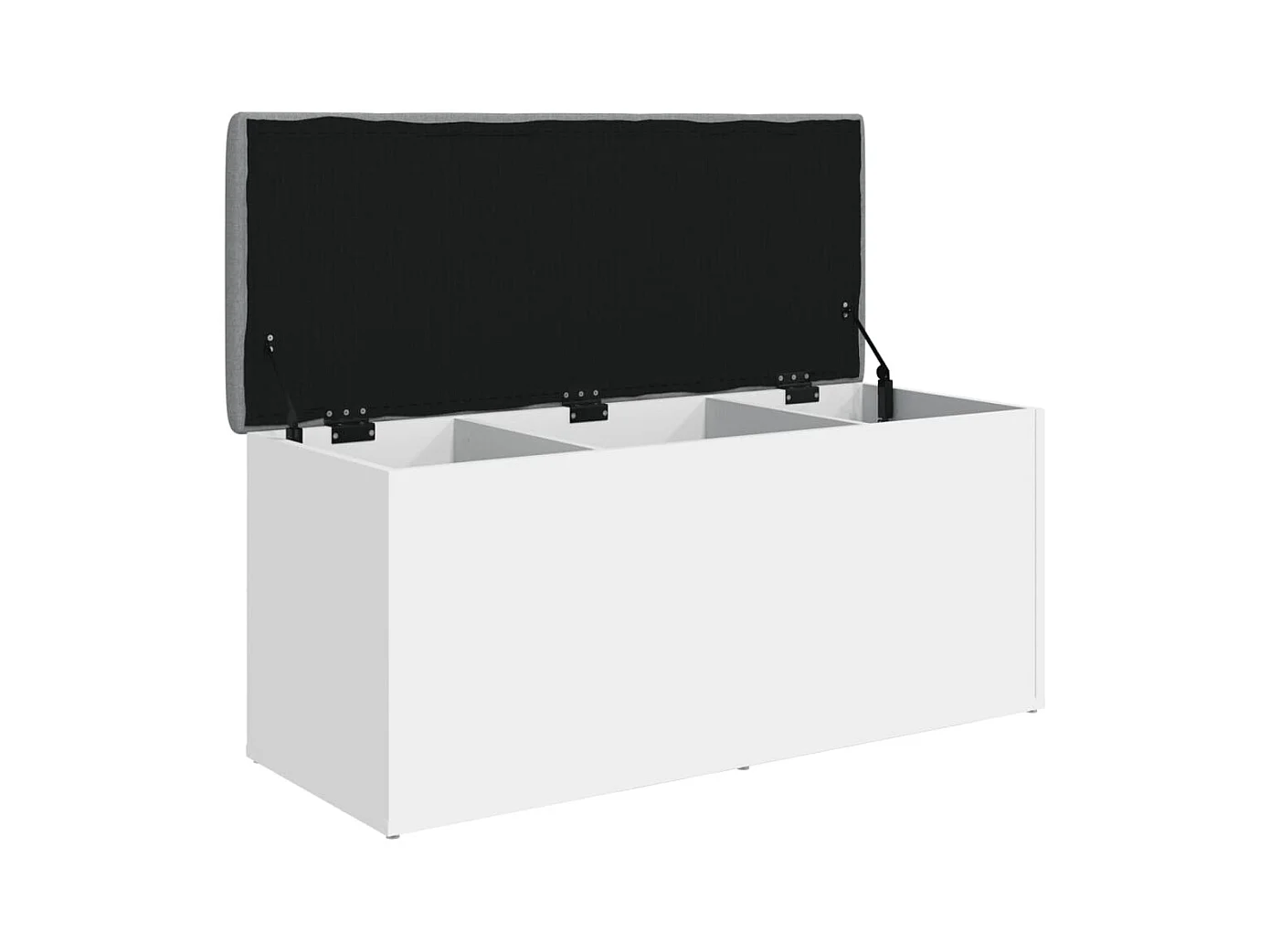 Banc banquette de rangement bois blanche 102 x 42 x 45 cm DEC024707