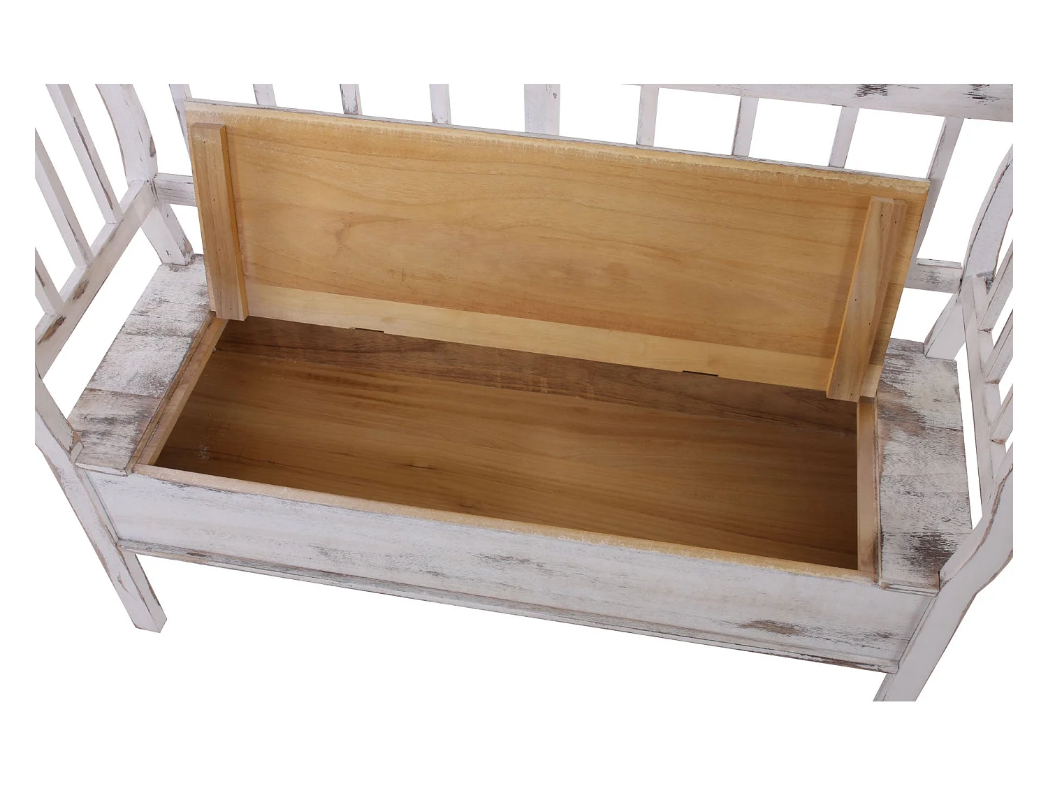 Banc style vintage avec bois blanche 119 x 40 x 85 cm 04_0001171
