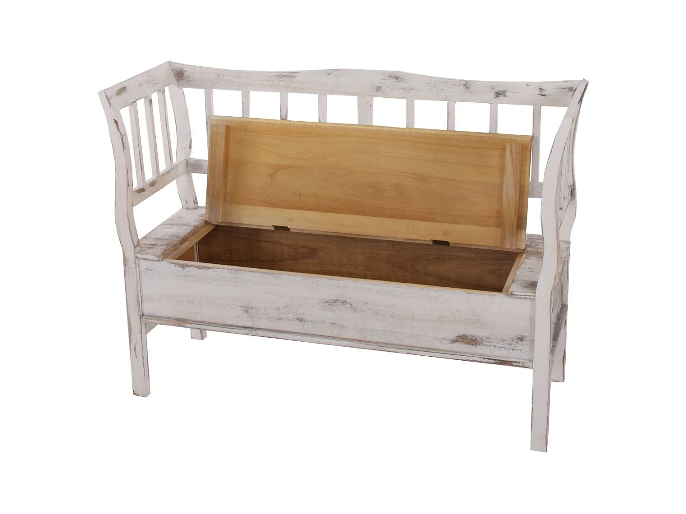 Banc style vintage avec bois blanche 119 x 40 x 85 cm 04_0001171