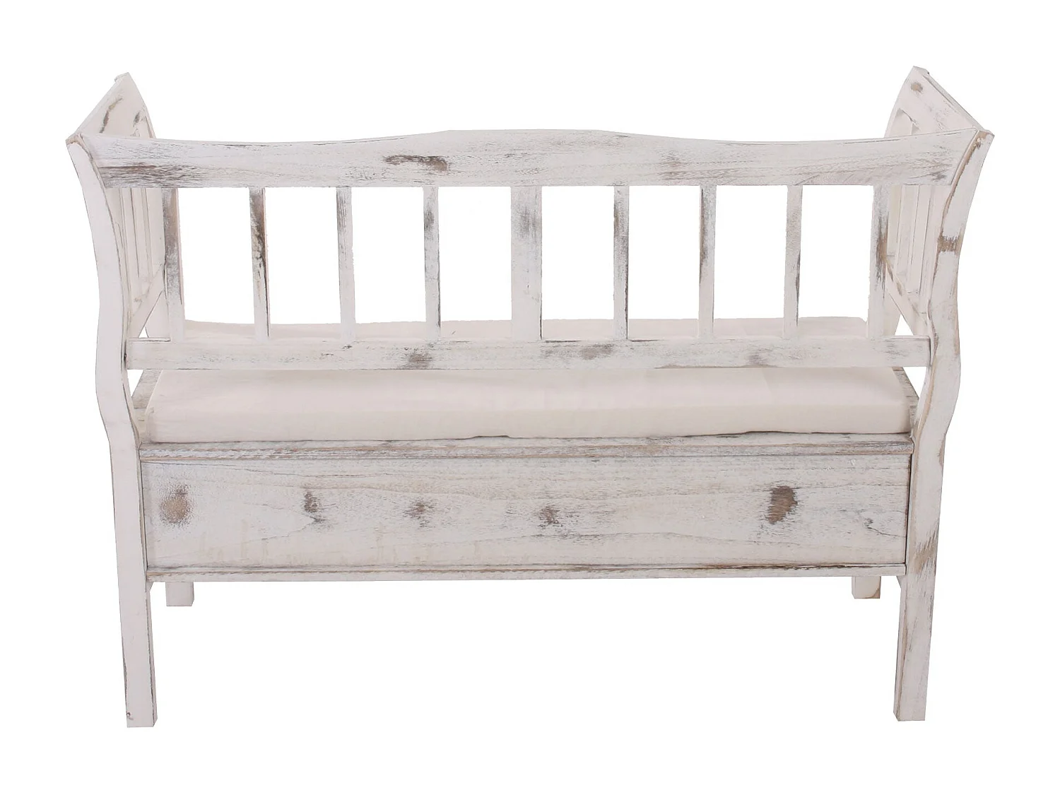 Banc style vintage avec bois blanche 119 x 40 x 85 cm 04_0001171